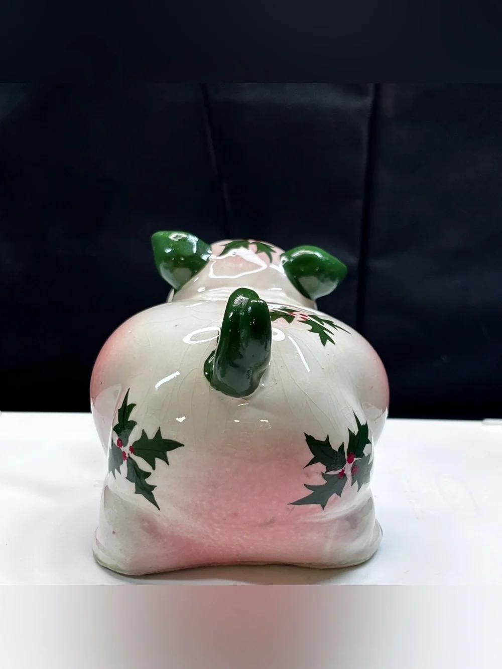 Vintage KREISS & CO Christmas Piggy Bank Figurine 1960s Japan Retro MCM Pink - Picture 5 of 14